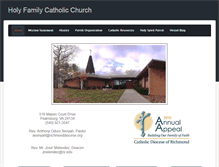 Tablet Screenshot of holyfamilypearisburg.org